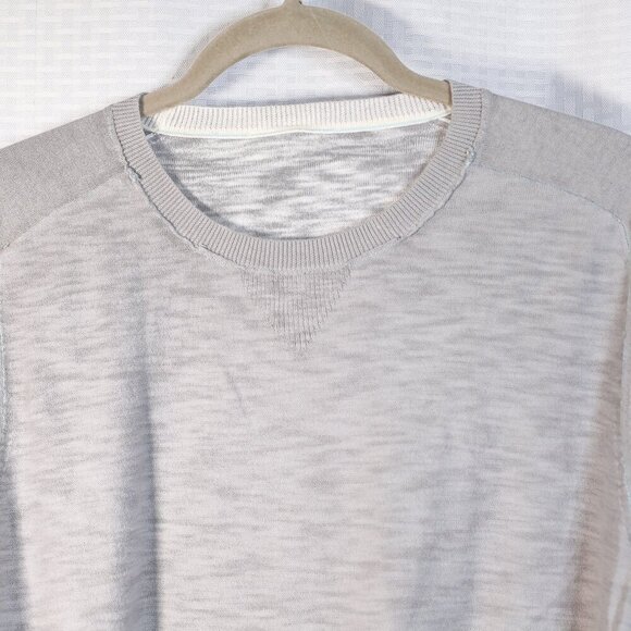 Tommy Bahama Reversible Size XL grey marled long sleeve lightweight sweater - Picture 9 of 14